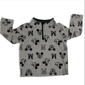 Disney Kids Boys Black and Gray Mickey Mouse Fleece  Sweatshirt